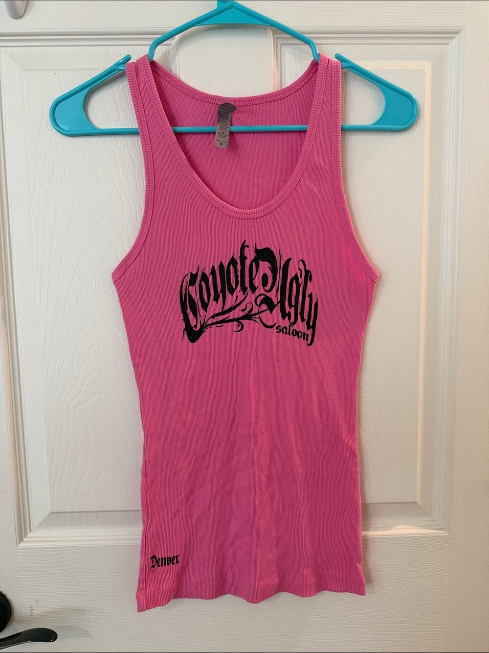 Pink Women's Ribbed Tank Top